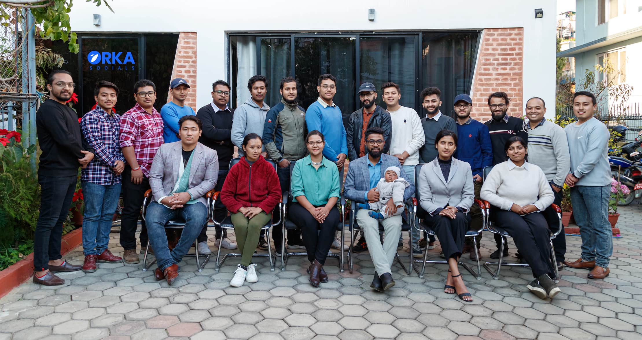 Rambabu Thapa with Orka Socials SEO Team